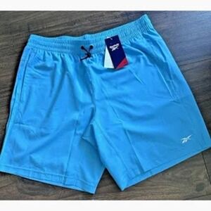 Reebok Men's Drawstring Shorts, Lt Weight, Lg, with Pockets, Reecycled Materials